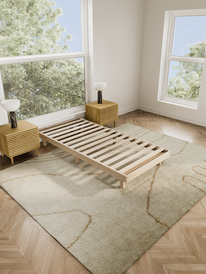 Albert Natural Wooden Rounded Bed Base