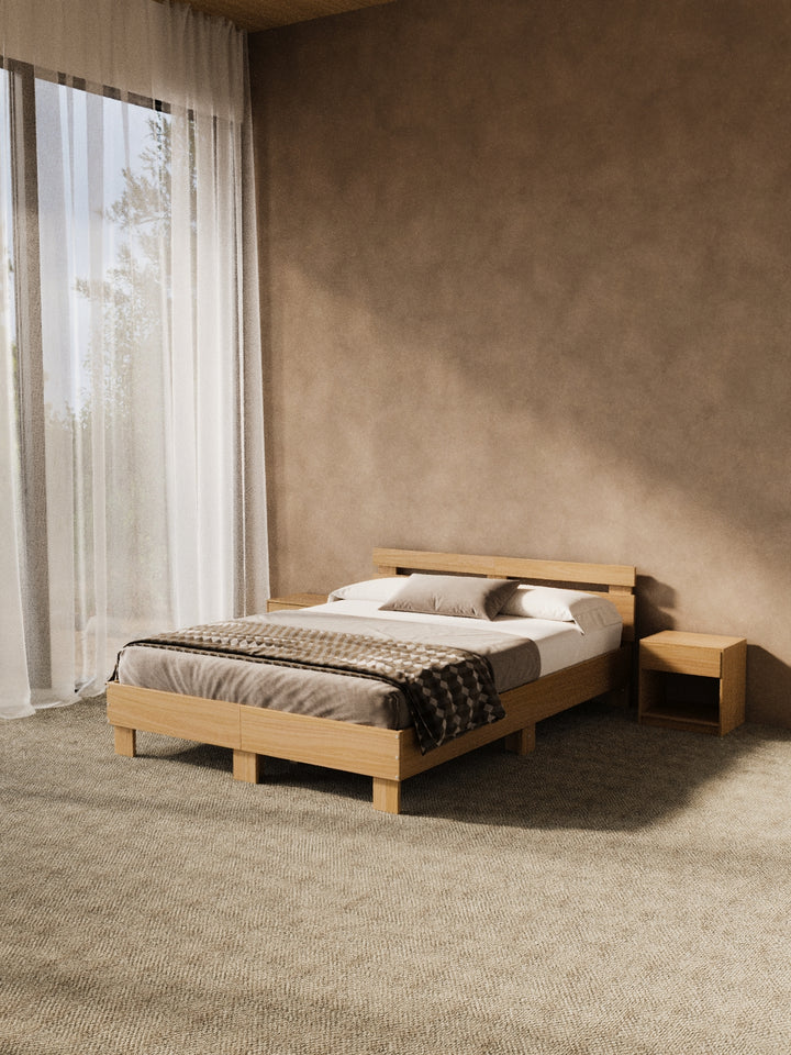 Alex Natural Timber Bed Frame
