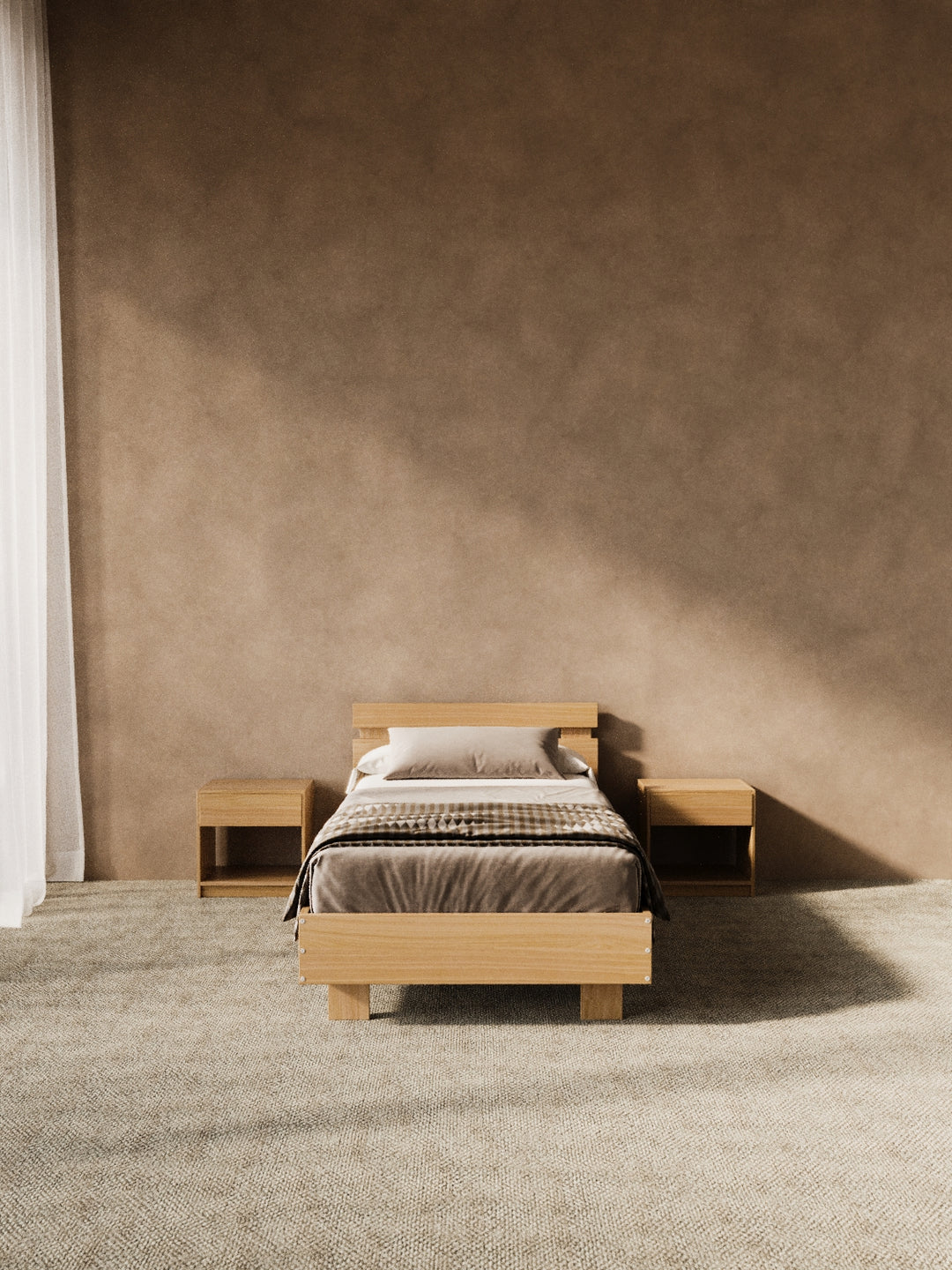 Alex Natural Timber Bed Frame