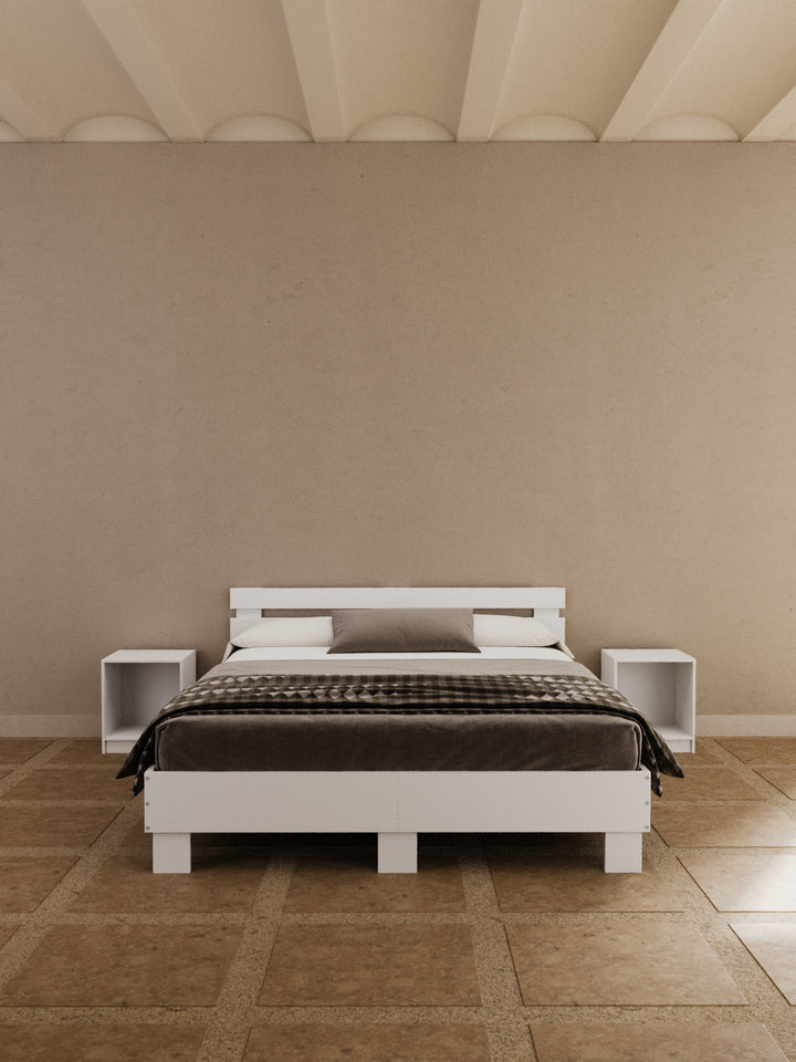 Alex White Timber Bed Frame