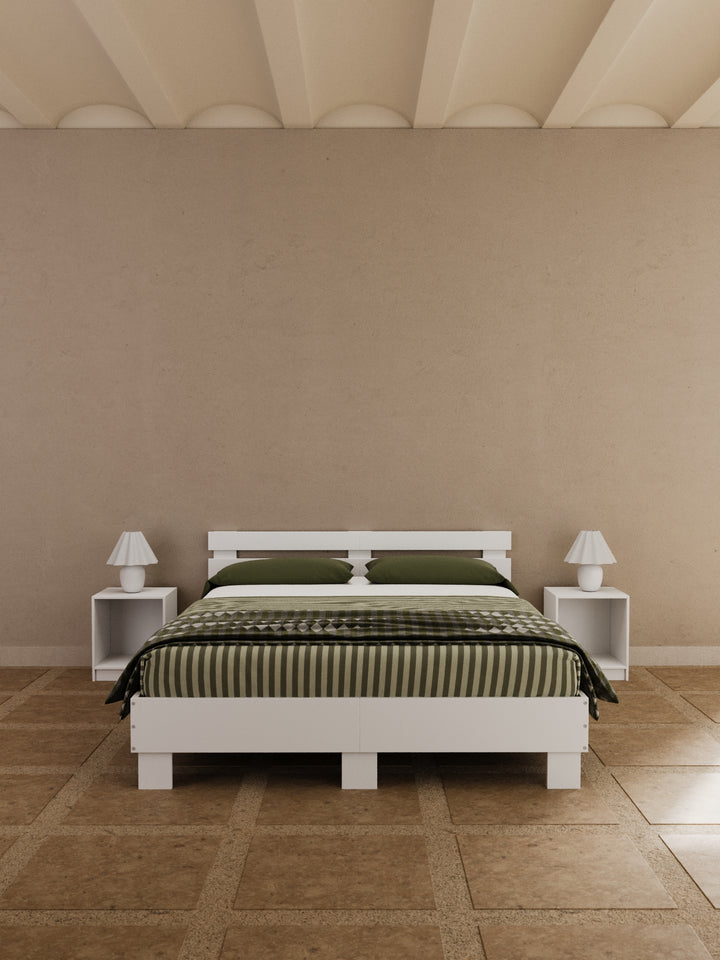 Alex White Timber Bed Frame