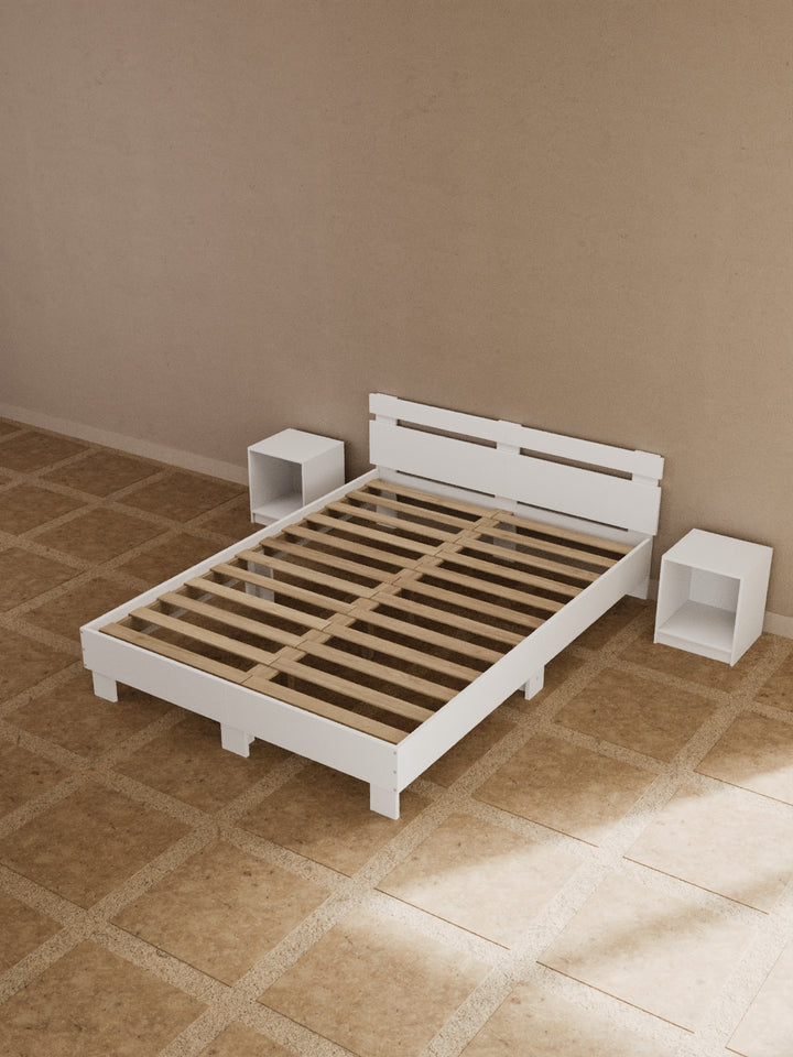 Alex White Timber Bed Frame