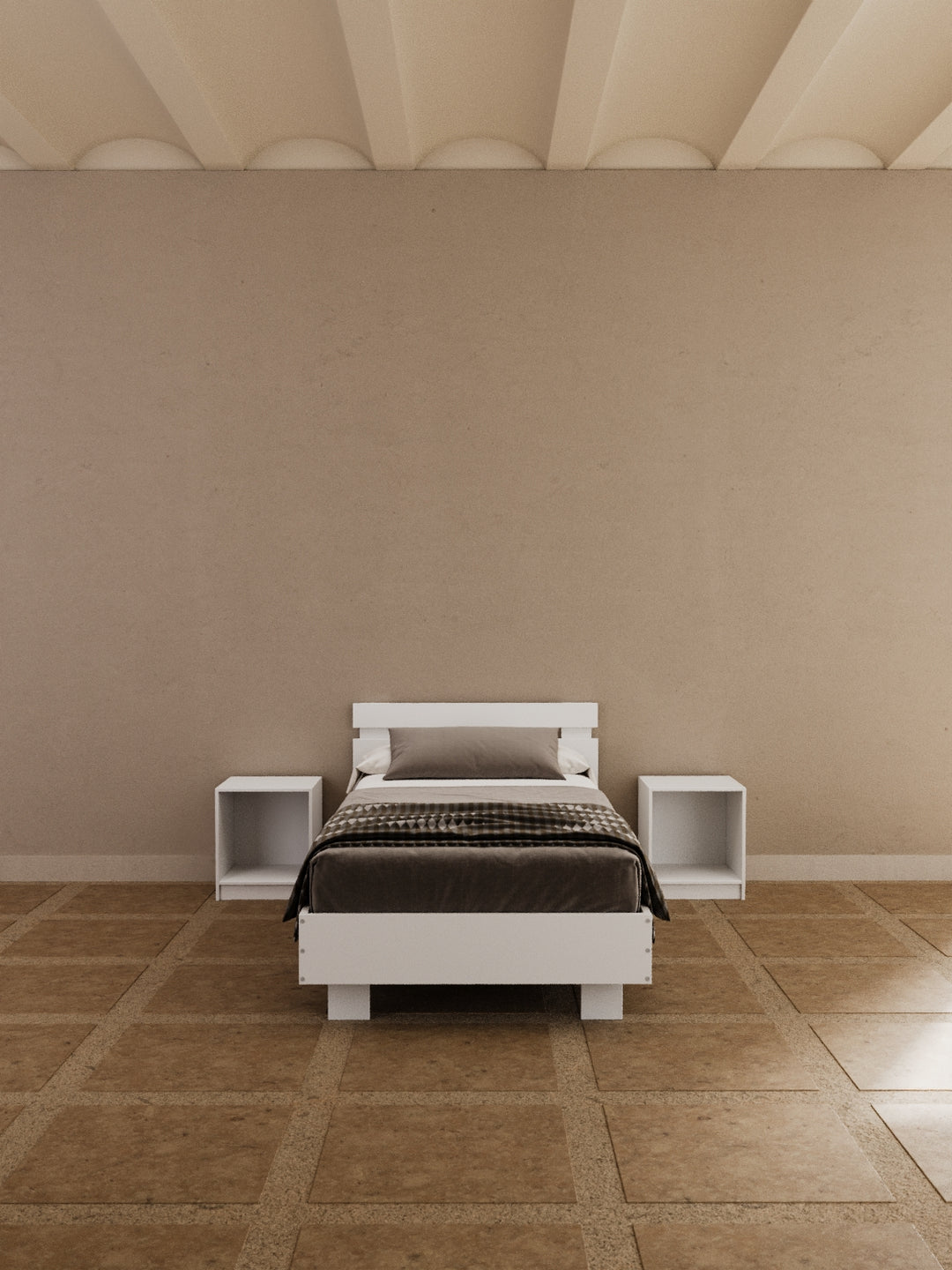 Alex White Timber Bed Frame