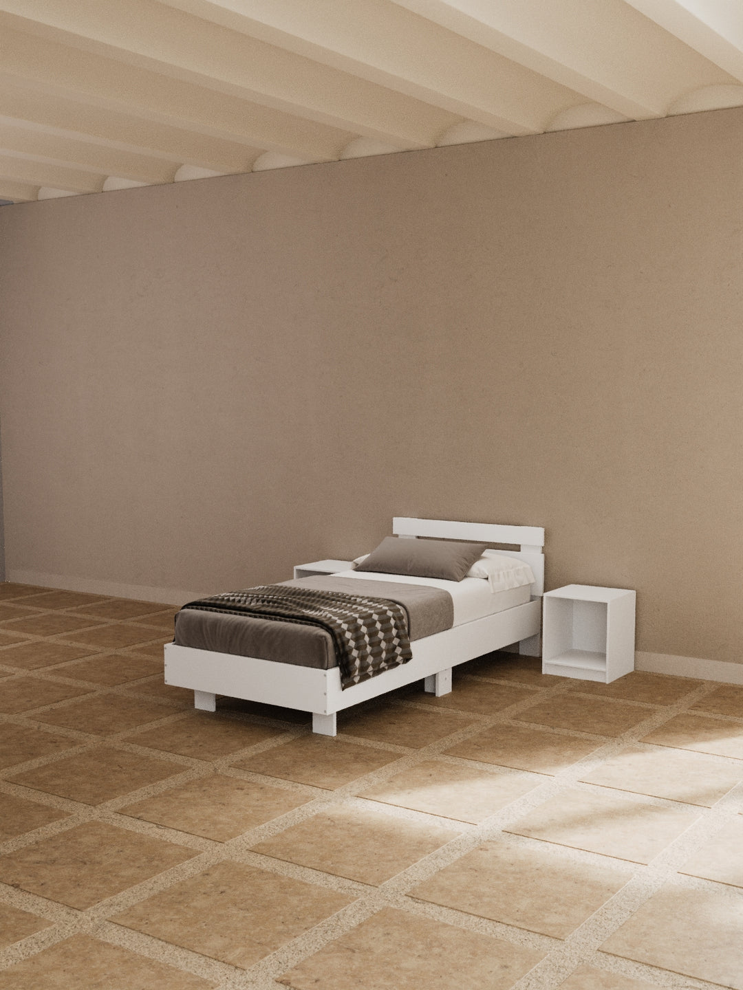 Alex White Timber Bed Frame