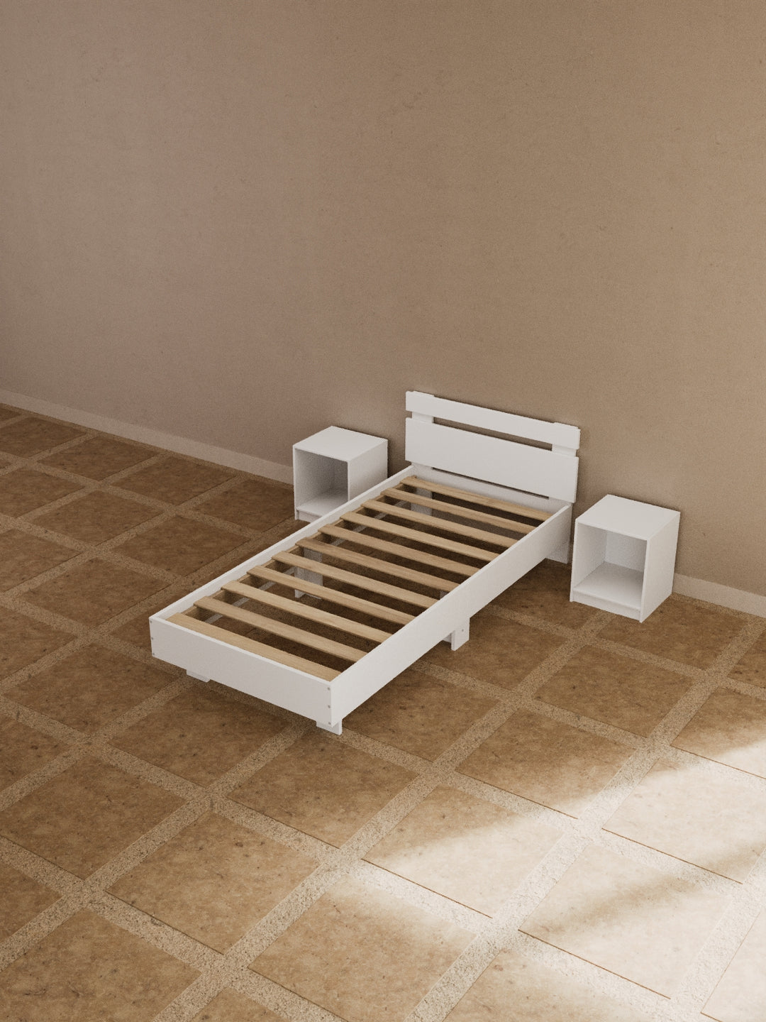 Alex White Timber Bed Frame