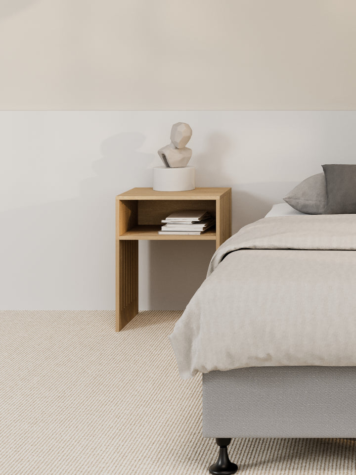 Sia Natural Fluted Bedside Table
