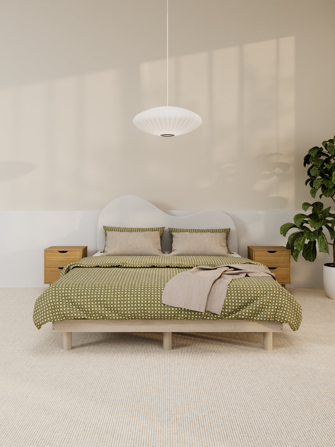 Bella White Wavy Boucle Bedhead