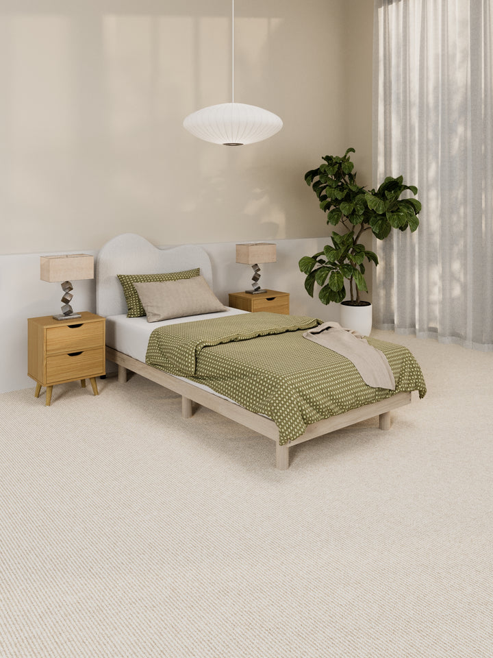 Bella White Wavy Boucle Bedhead