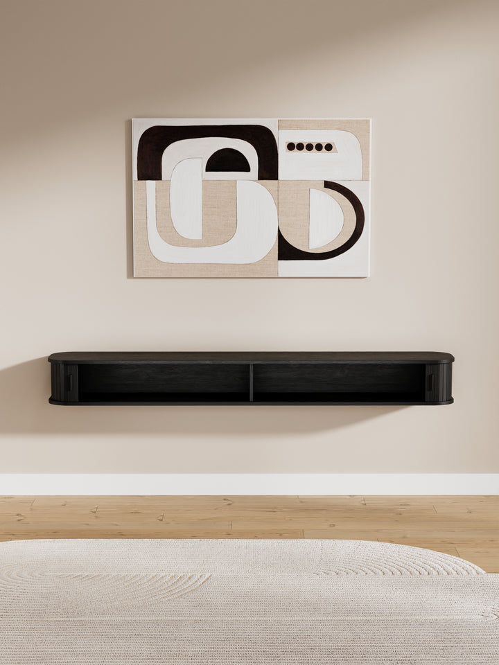 Capri Luxe Black Floating Entertainment Unit 180cm