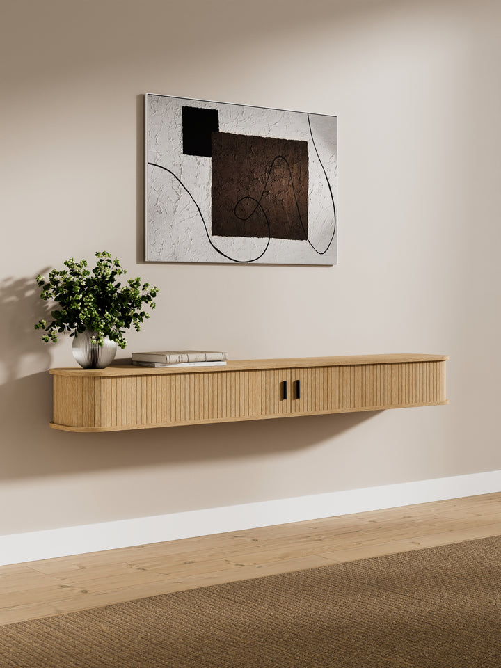 Capri Luxe Natural Floating Entertainment Unit 180cm