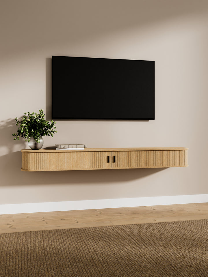 Capri Luxe Natural Floating Entertainment Unit 180cm