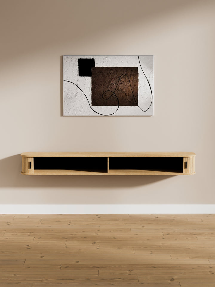 Capri Luxe Natural Floating Entertainment Unit 180cm