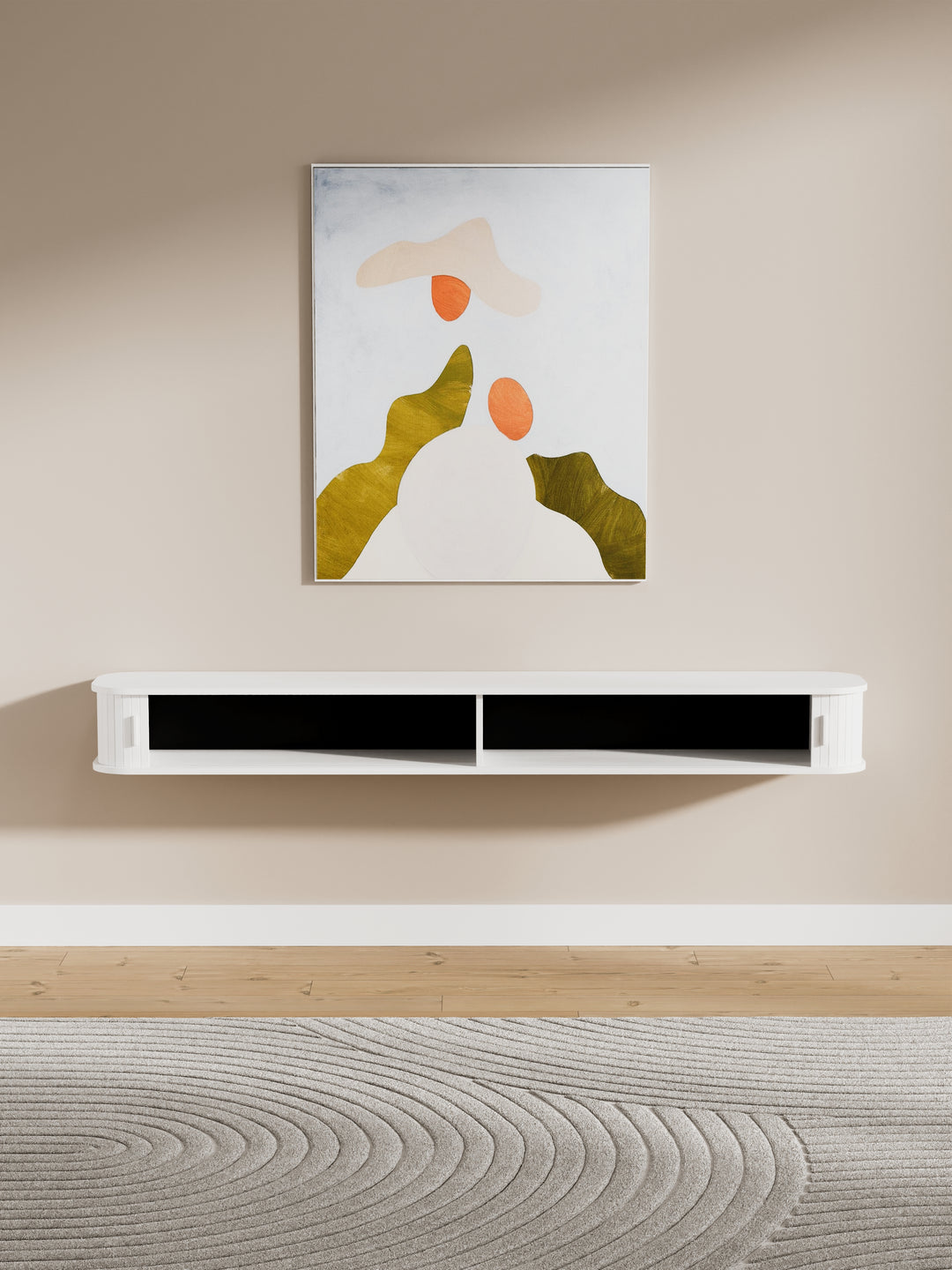 Capri Luxe White Floating Entertainment Unit 180cm