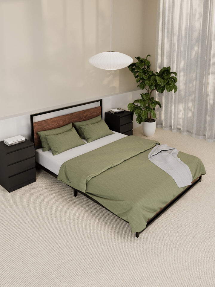 Cedar Metal Wooden Bed Frame