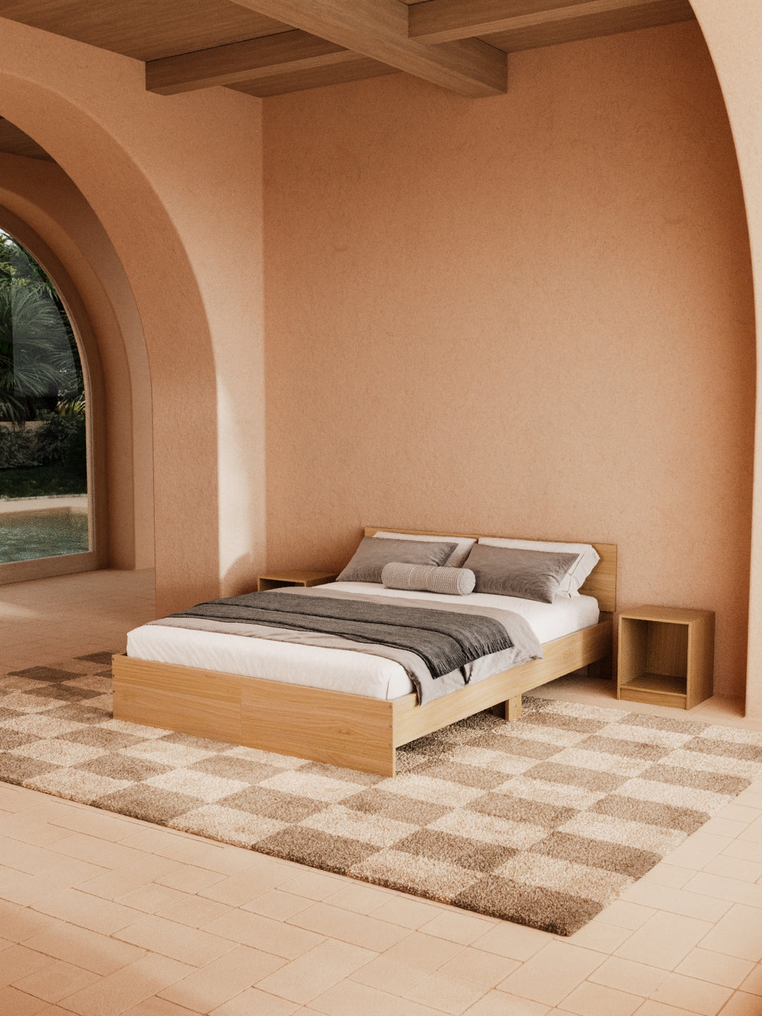 Cody Natural Timber Bed Frame