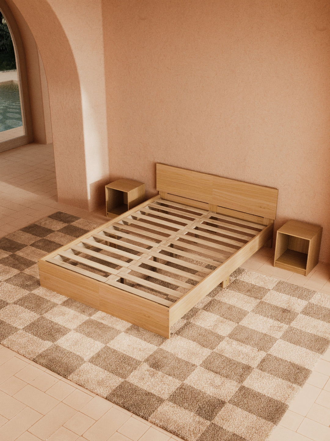Cody Natural Timber Bed Frame