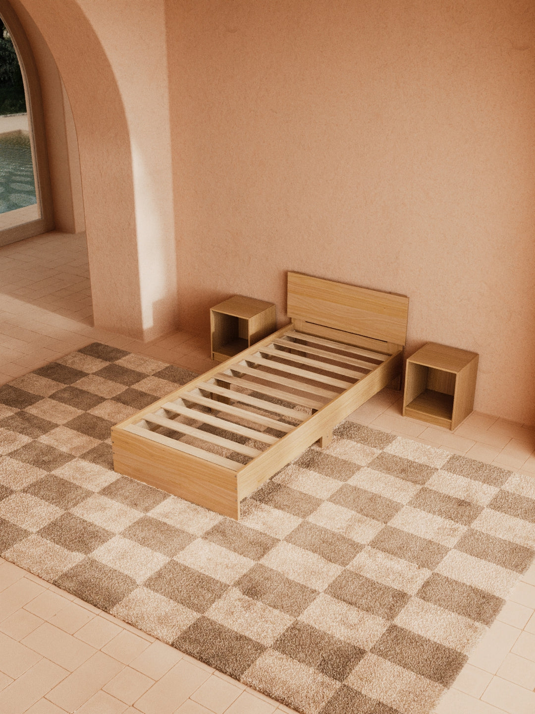 Cody Natural Timber Bed Frame