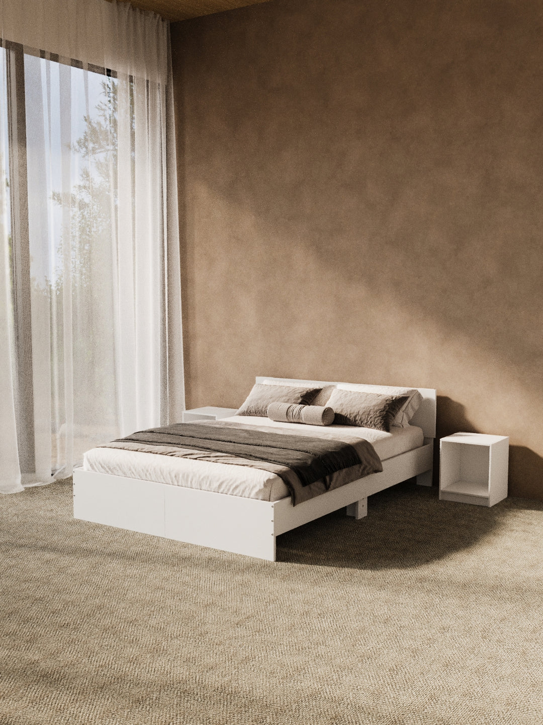 Cody White Timber Bed Frame