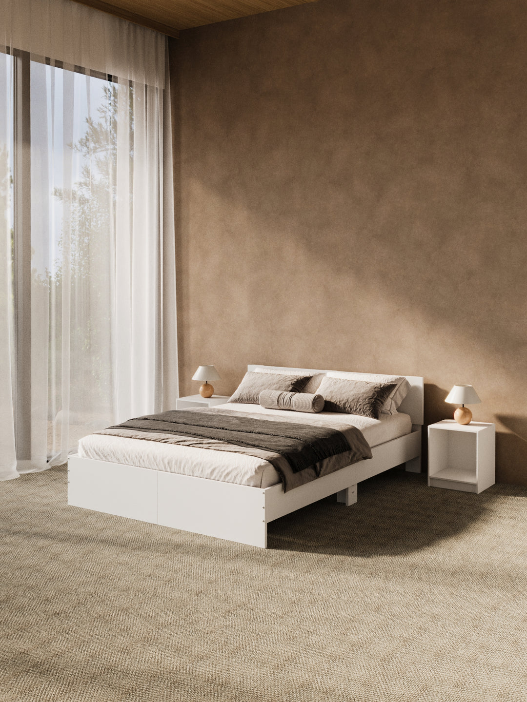 Cody White Timber Bed Frame