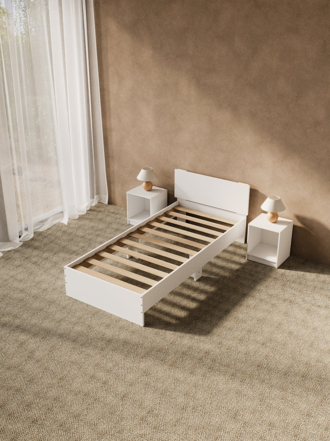 Cody White Timber Bed Frame
