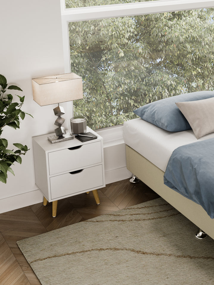 Chelsea White Wooden Bedside Table