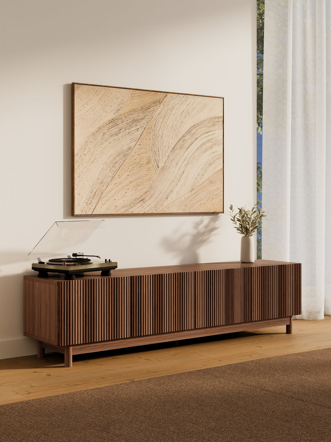 Fiano Premium Espresso Entertainment Unit 180cm