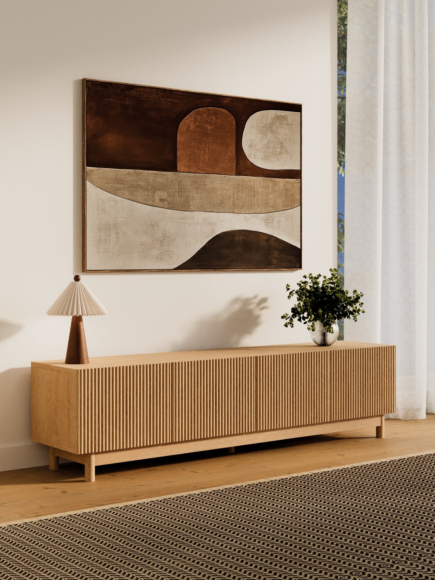 Fiano Premium Natural Entertainment Unit 180cm