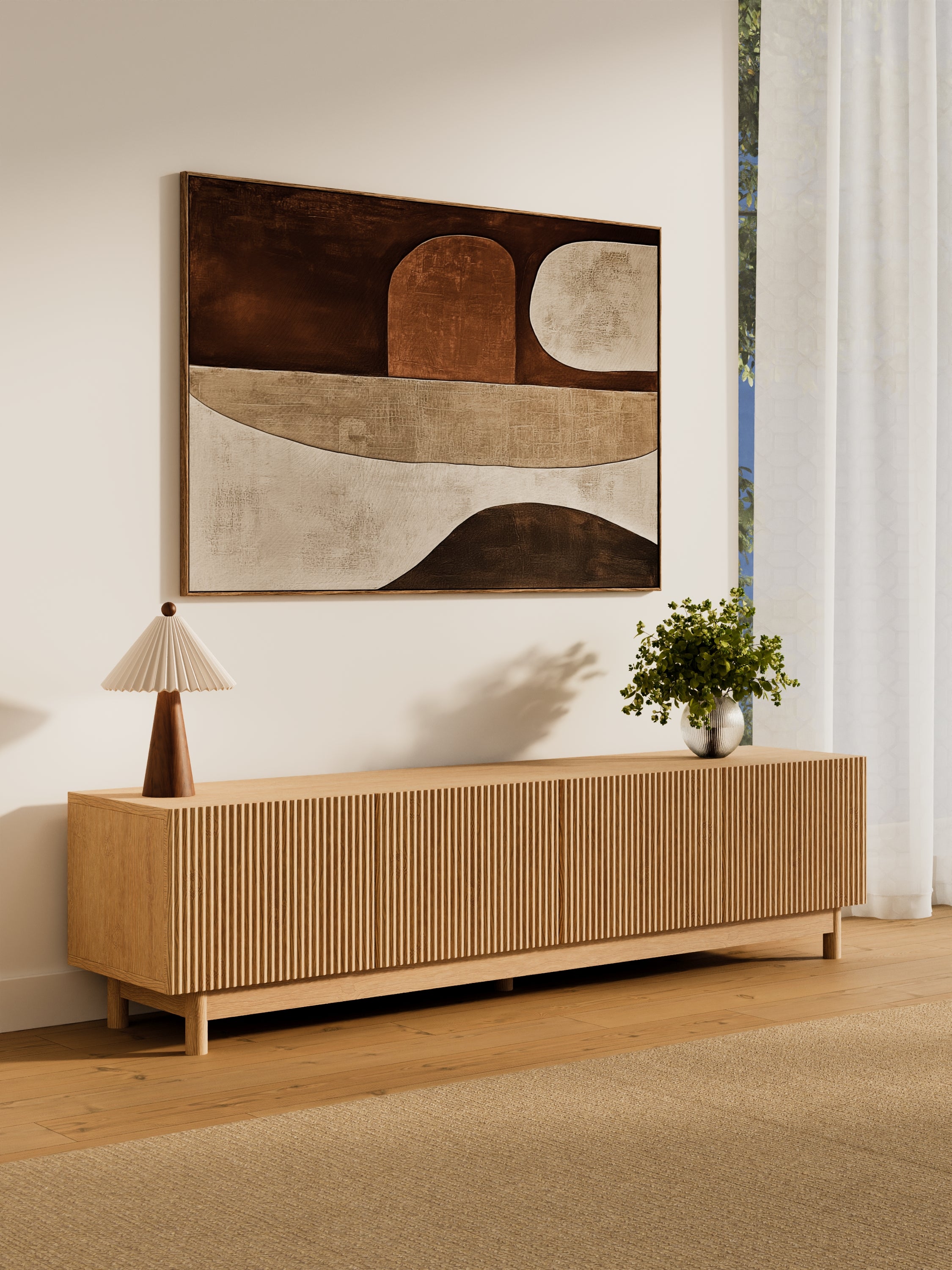 Fiano Premium Natural Entertainment Unit 180cm