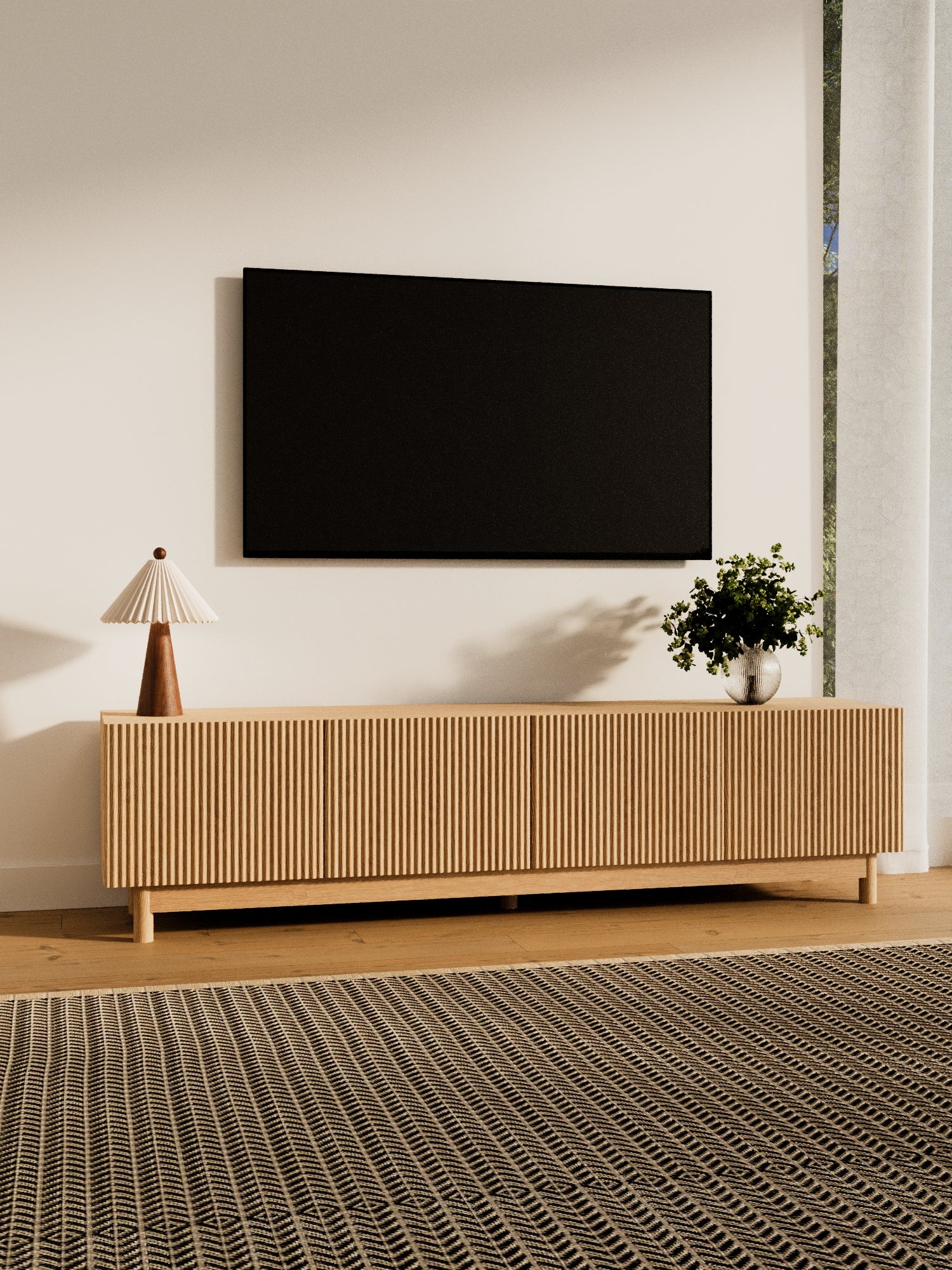 Fiano Premium Natural Entertainment Unit 180cm