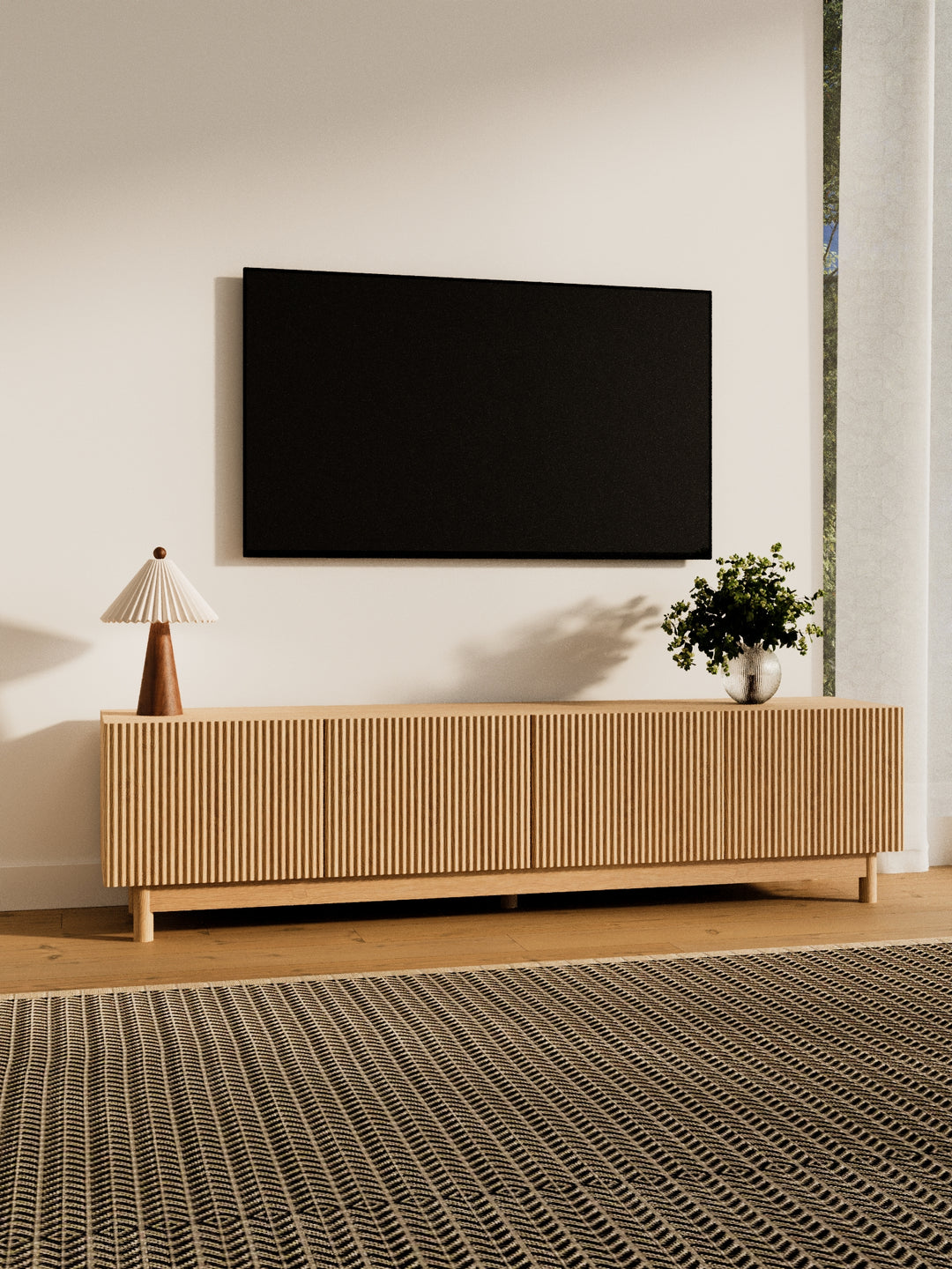 Fiano Premium Natural Entertainment Unit 180cm