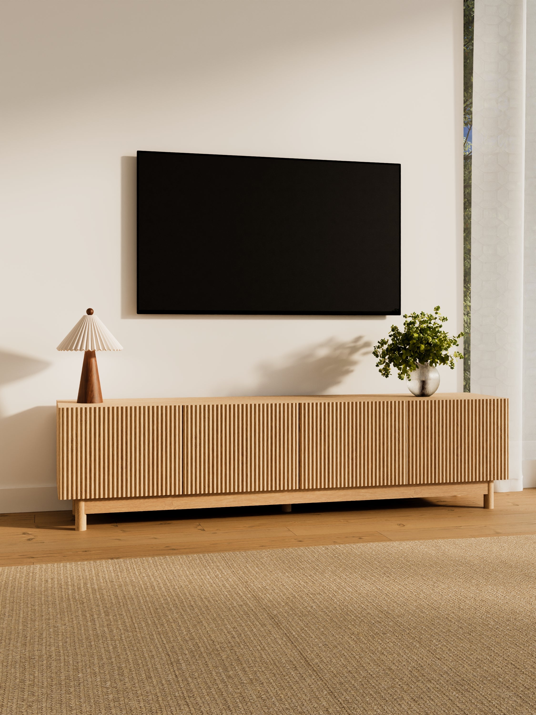 Fiano Premium Natural Entertainment Unit 180cm