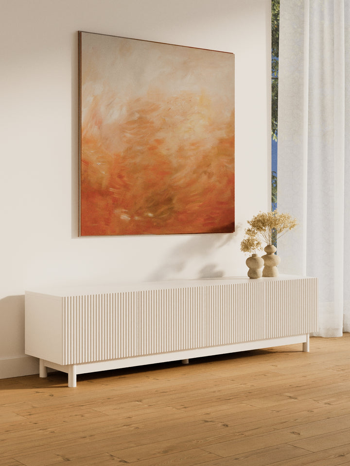 Fiano Premium White Entertainment Unit 180cm