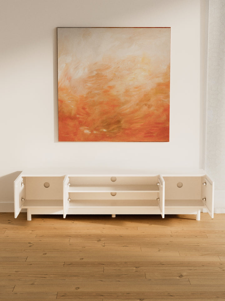 Fiano Premium White Entertainment Unit 180cm