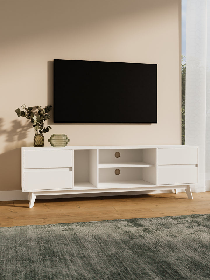 Fleur Premium White Entertainment Unit 180cm