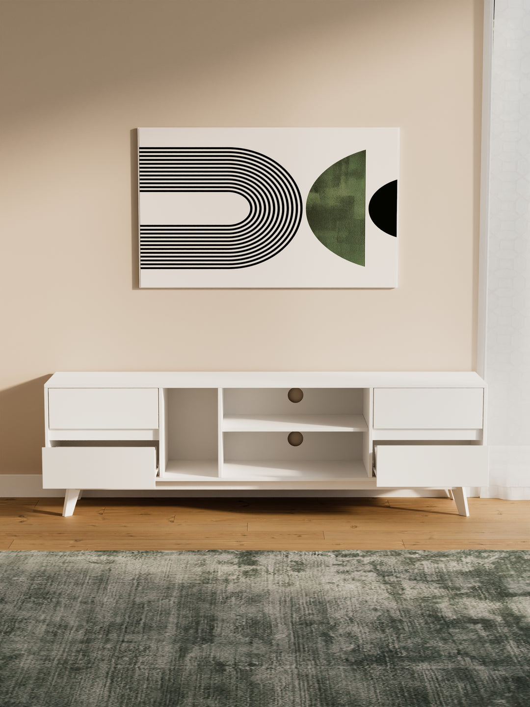 Fleur Premium White Entertainment Unit 180cm