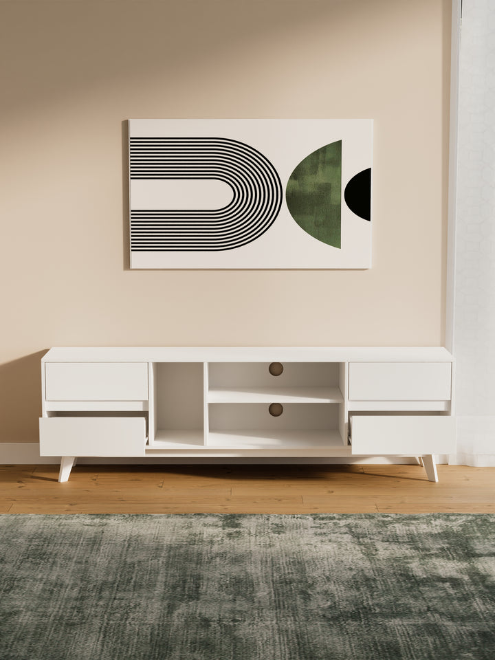 Fleur Premium White Entertainment Unit 180cm