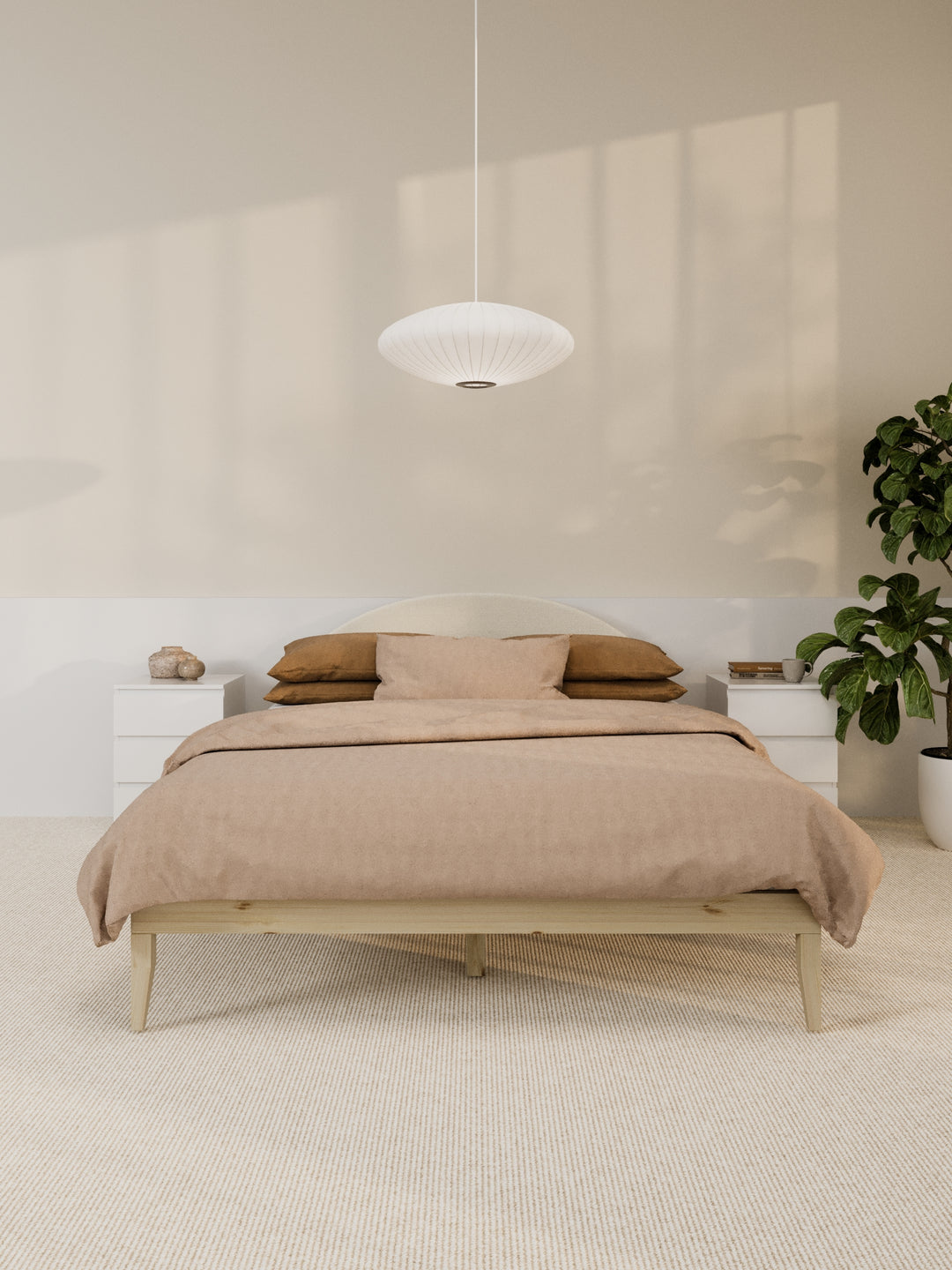 Gemma Beige Arched Bedhead