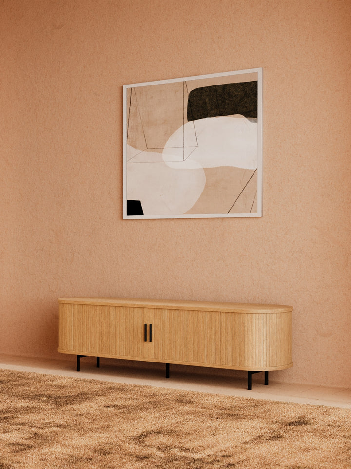 Hendrix Natural Curved Entertainment Unit 160cm