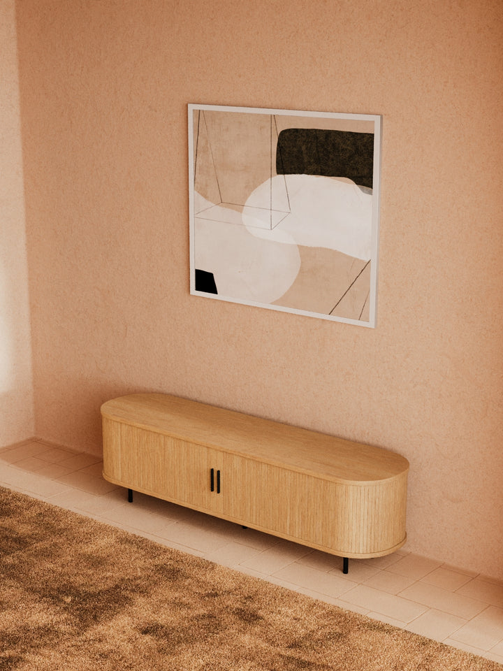 Hendrix Natural Curved Entertainment Unit 160cm