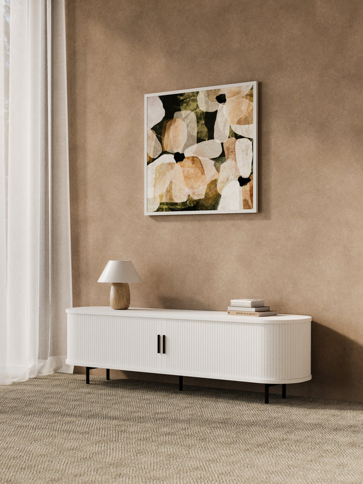 Hendrix White Curved Entertainment Unit 160cm
