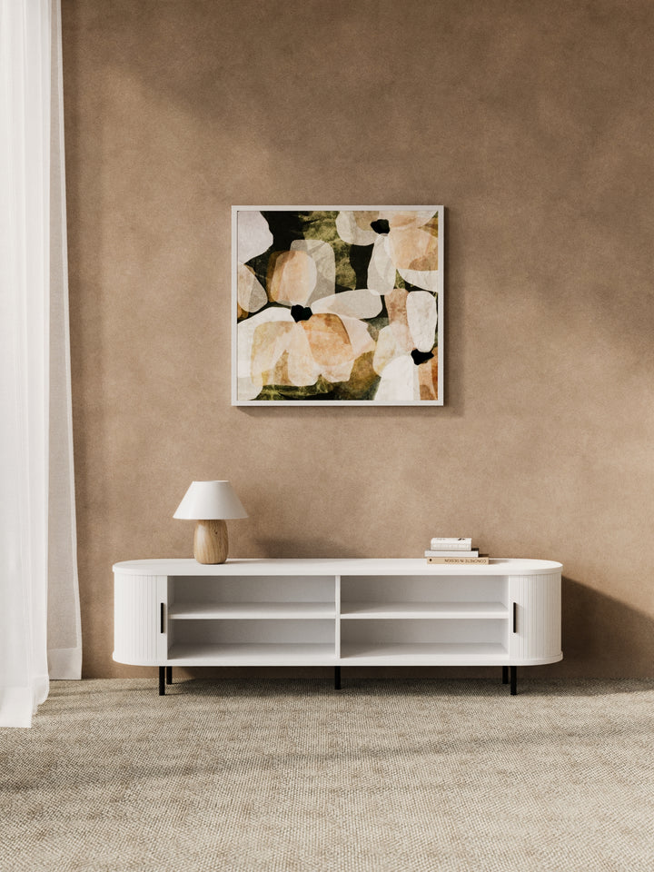 Hendrix White Curved Entertainment Unit 160cm