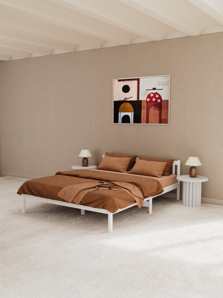 Heron White Timber Bed Frame