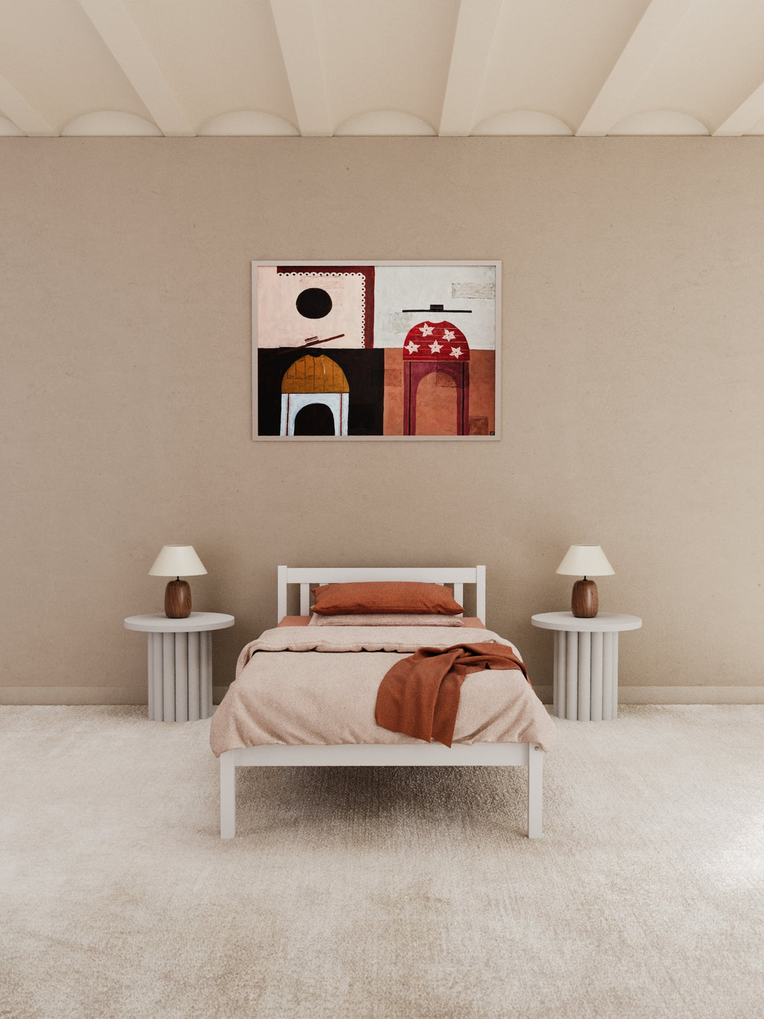 Heron White Timber Bed Frame