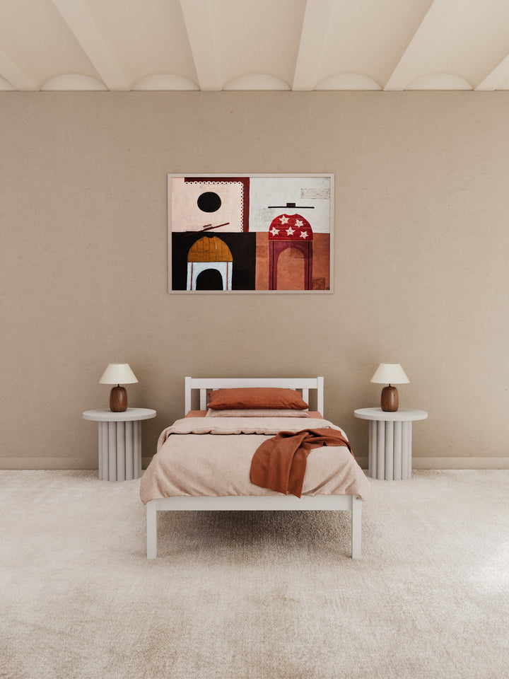 Heron White Timber Bed Frame