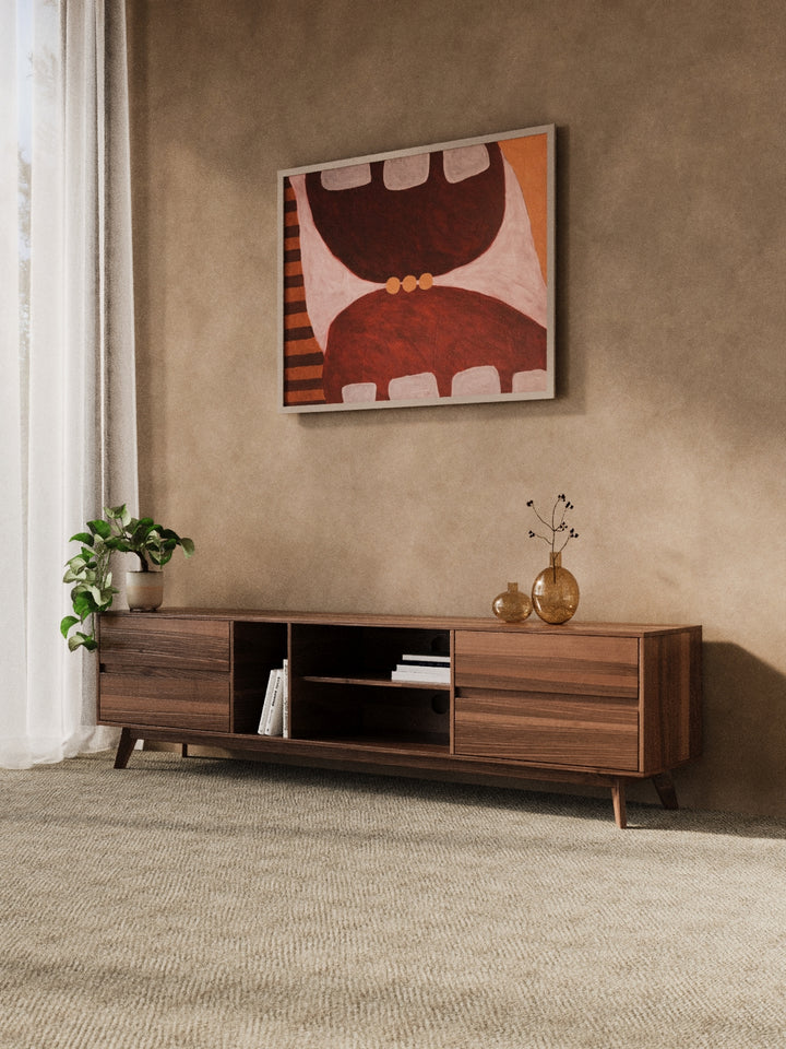 James Luxe Walnut Entertainment Unit 210cm