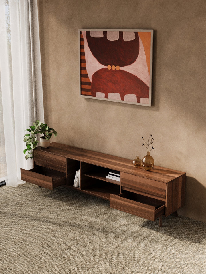 James Luxe Walnut Entertainment Unit 210cm