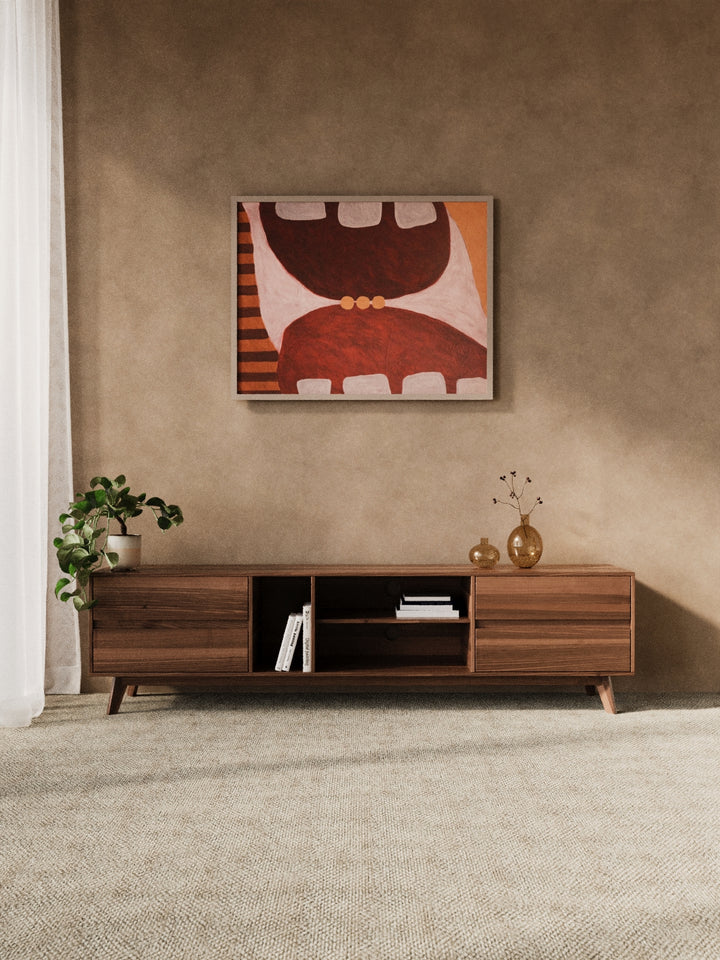 James Luxe Walnut Entertainment Unit 210cm