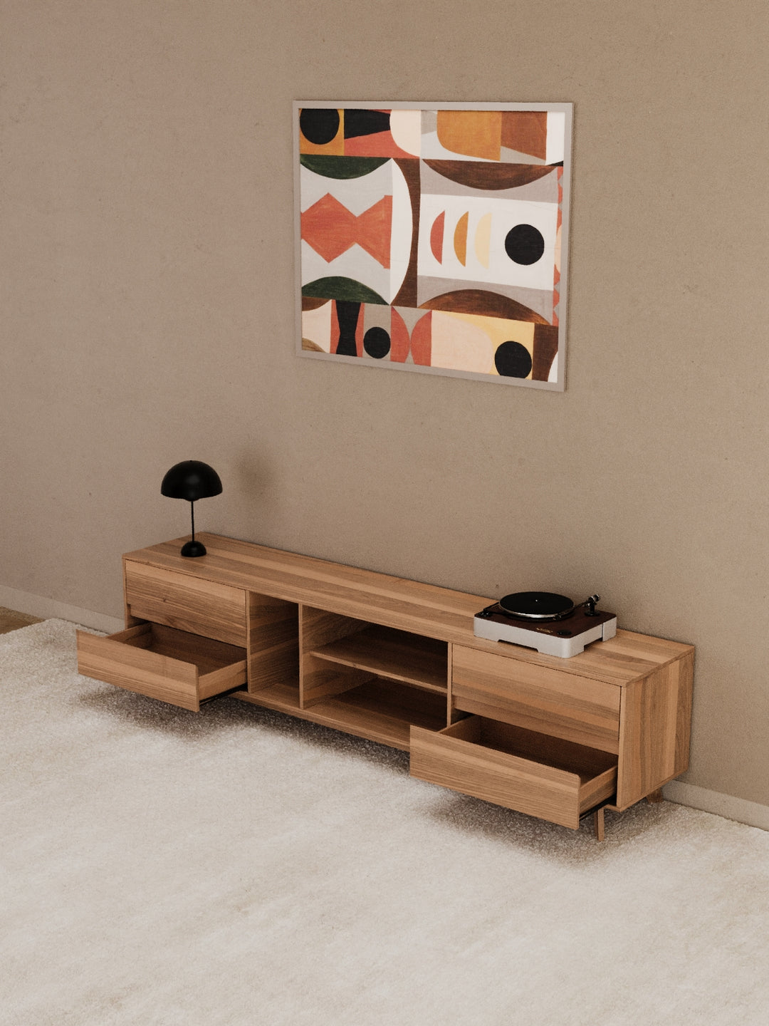 James Luxe Natural Entertainment Unit 210cm