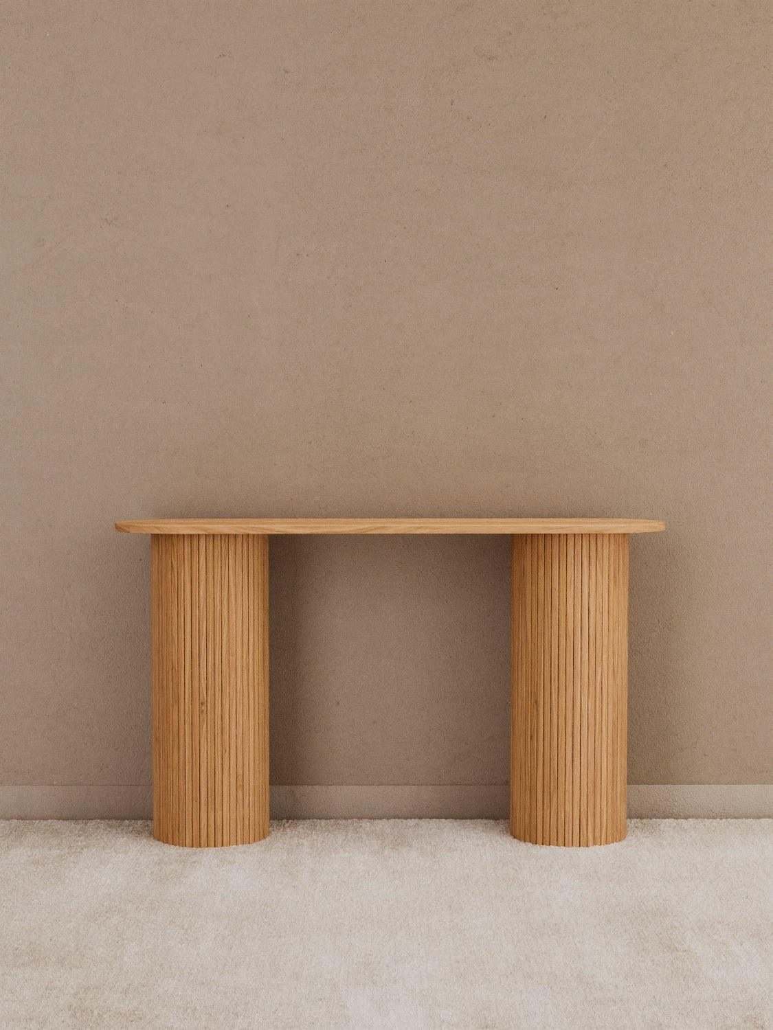 Lani Luxe Natural Fluted Hallway Cabinet 140cm