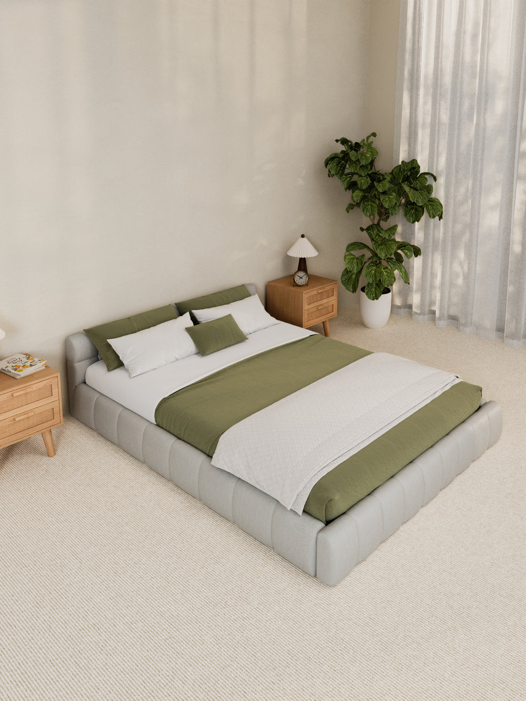 Marshmallow Stone Cloud Bed Frame